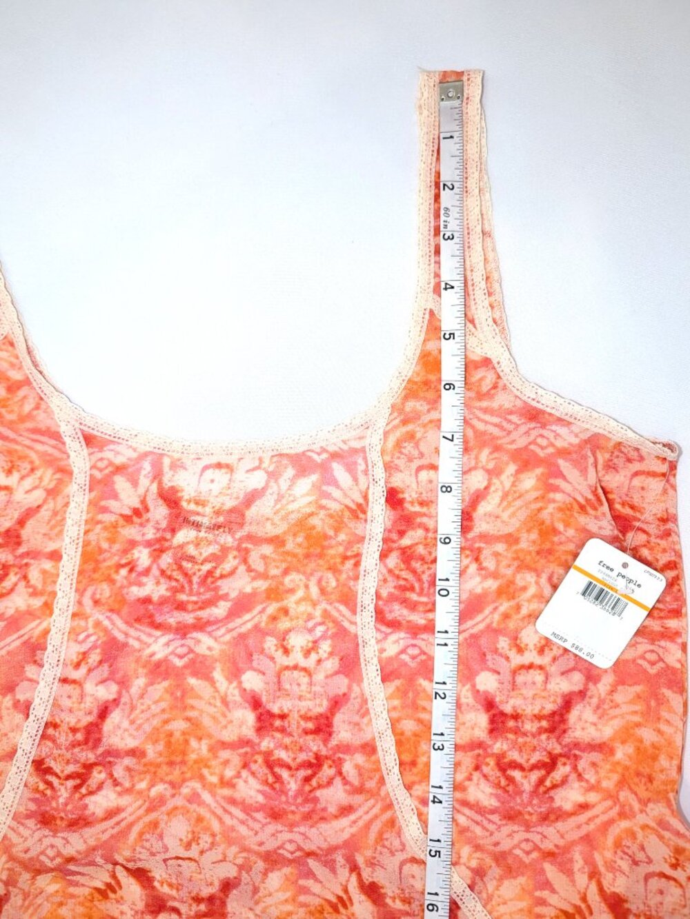 NWT Intimately Free People | Lace Trimmed Handkerchief Sheer Mini Dress Small - Picture 9 of 11